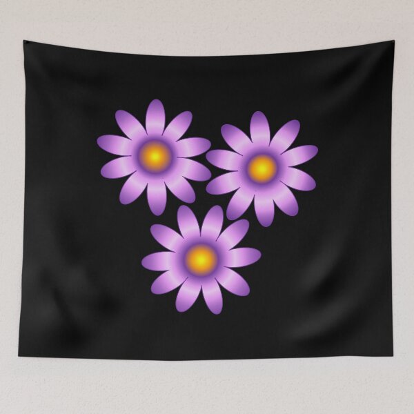 Item preview, Purple Glowing Cosmic Daisies designed and sold by InspiredForever.