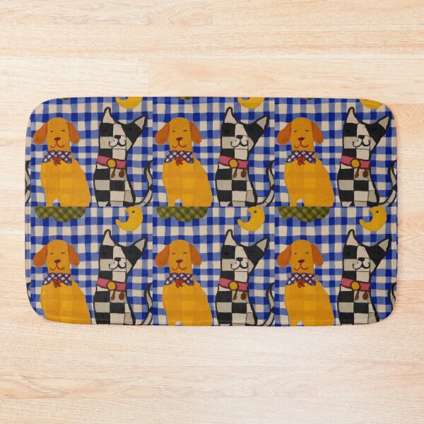 Item preview, Gingham Dog and Calico Cat in style of Van Gogh  (AI Generated Art) designed and sold by Cowboy Folly.