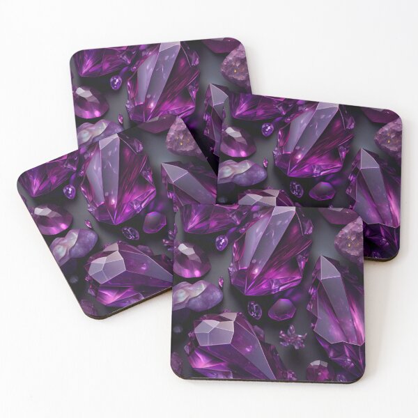 Item preview, Purple Amethyst Crystal Gemstones designed and sold by ClairesPatterns.
