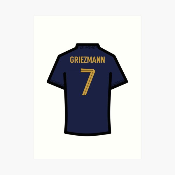 Griezmann #7 FRA Blue Gold 22 Football Jersey