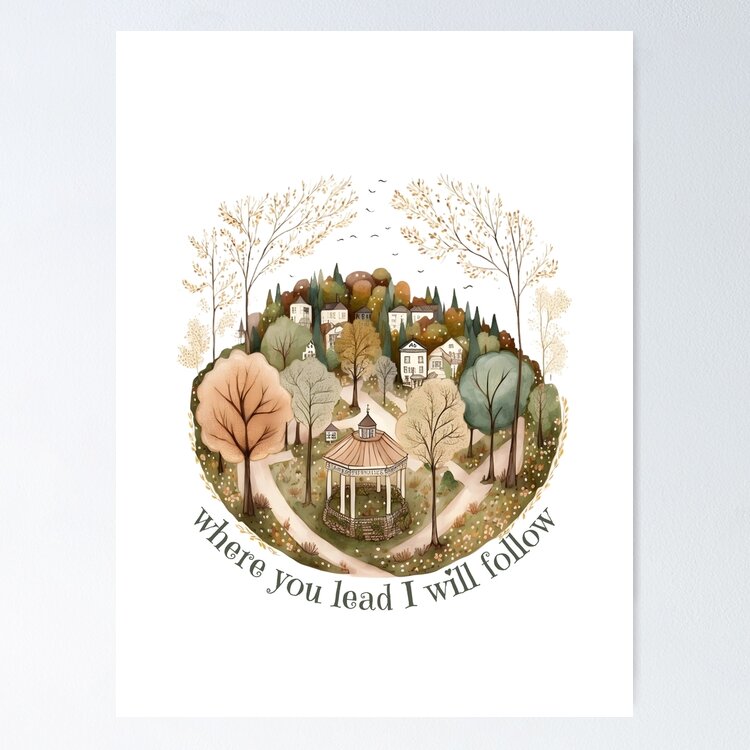 Where you lead - Gazebo - Watercolor art - Gilmore Sticker