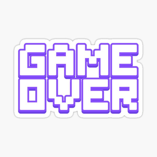 Game Over Pixel Sticker by created by South for iOS & Android