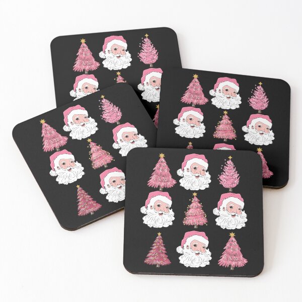 Aperçu de l'œuvre Père Noël rose vintage - Père Noël rose rétro - Noël créée et vendue par TADYSHOP.