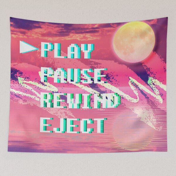 Artikelvorschau, Vaporwave Existential VCR Moonrise entworfen und verkauft von ChopKickPanda.