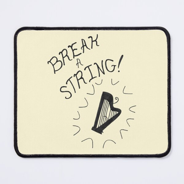 Item preview, "Break a String!" Good Luck Phrase - Pedal Harp designed and sold by HarpistArtist.