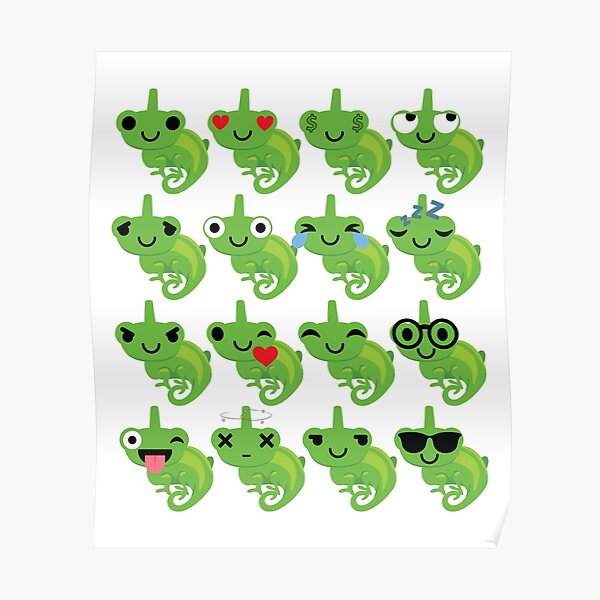 Chameleon Emoji Poster