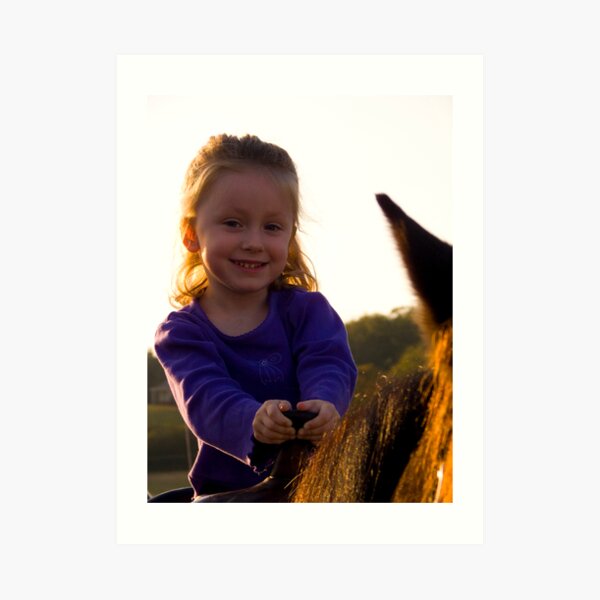 First Horse Ride Art Print