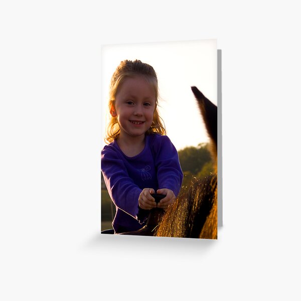 First Horse Ride Greeting Card