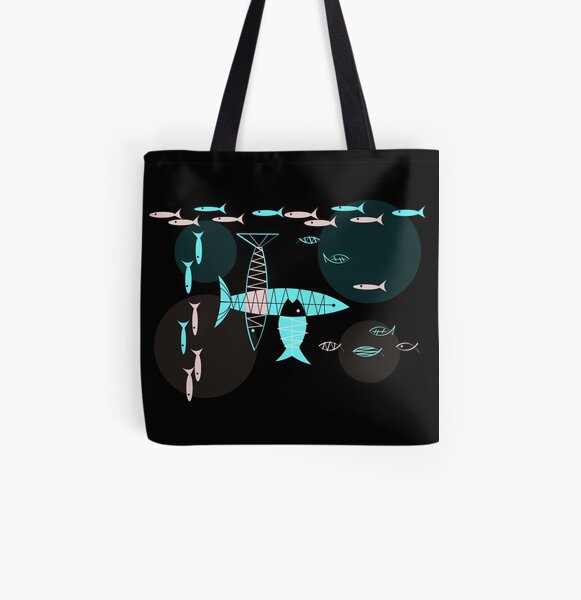 Feeding Frenzy All Over Print Tote Bag