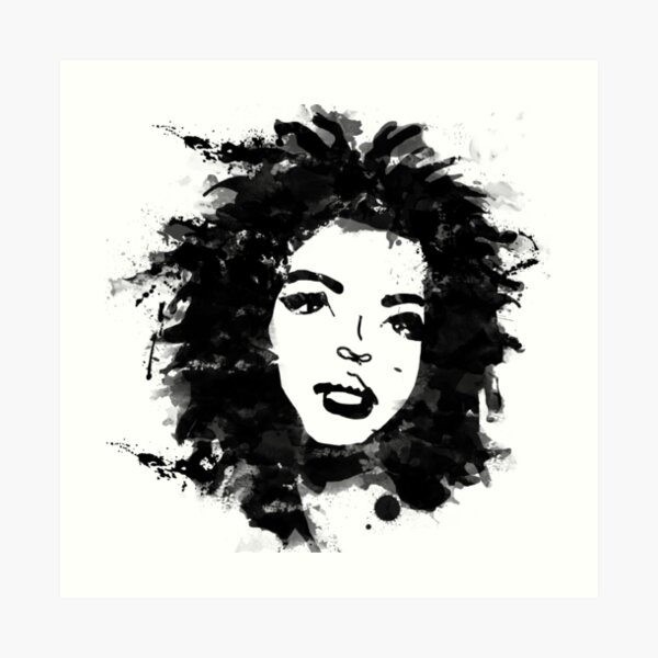 Lauryn Hill (monochrome) Art Print