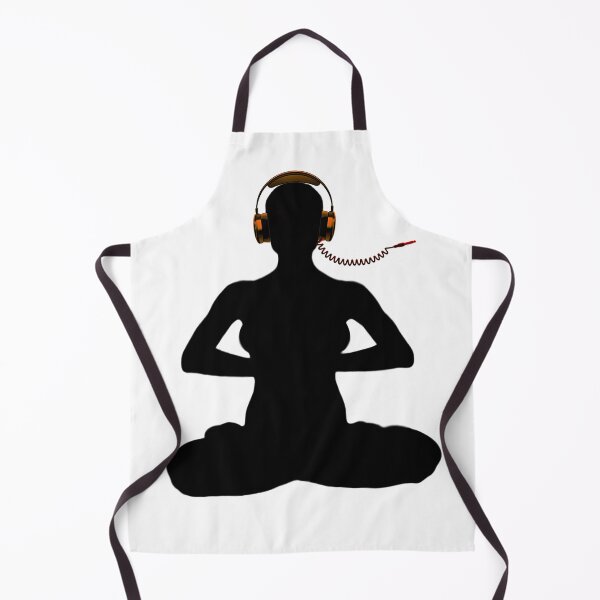 Item preview, Meditating Woman in Unplugged Headphones designed and sold by RealmsBeyond.