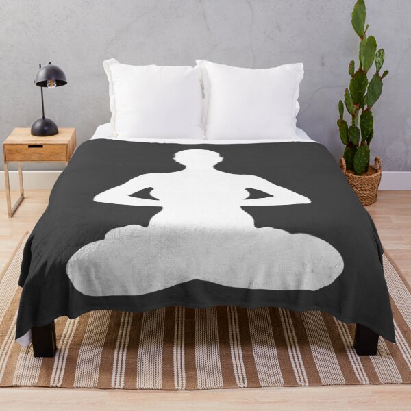 Item preview, Meditating Woman in White Silhouette designed and sold by RealmsBeyond.