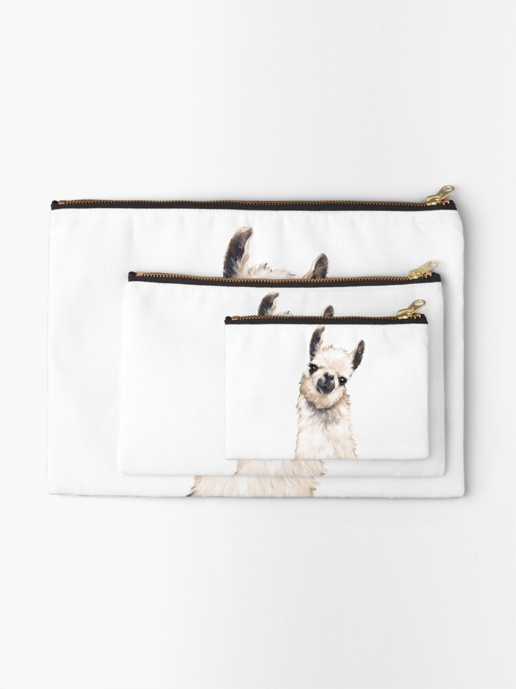 Alternate view of Llama Zipper Pouch