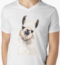 Camiseta para hombre de cuello en v Llama