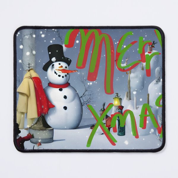 Item preview, A Xmas snow man in a seasonal Christmas. designed and sold by deville13.