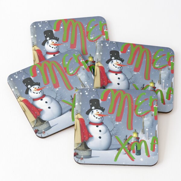 Item preview, A Xmas snow man in a seasonal Christmas. designed and sold by deville13.