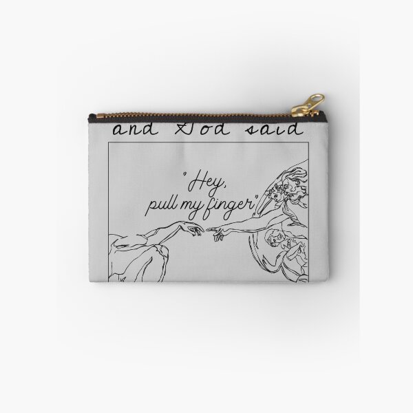 Item preview, And God Said Pull My Finger Funny One Line Sketch Immature Drawing designed and sold by IronicBGear.