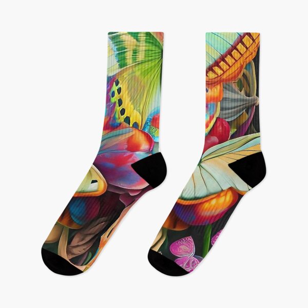 Item preview, Hippie Trippy beautiful Colorful Creative Art Surreal Butterflies designed and sold by ZiolaRosa.