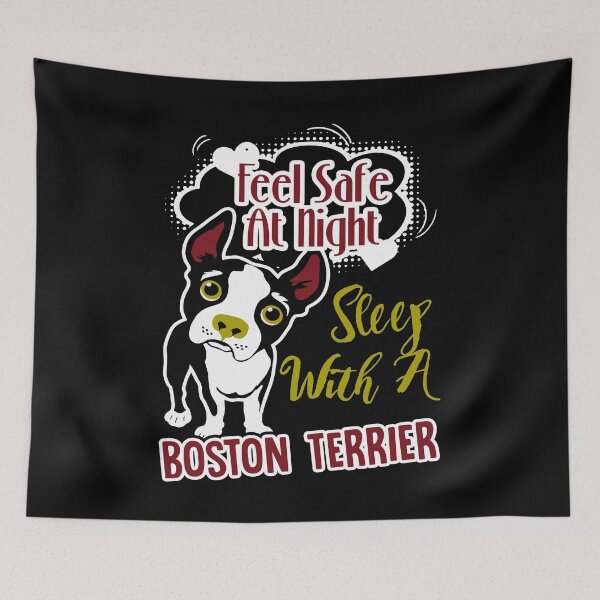 Item preview, Feel Safe Sleep With A Boston Terrier designed and sold by UnknownArtistt.