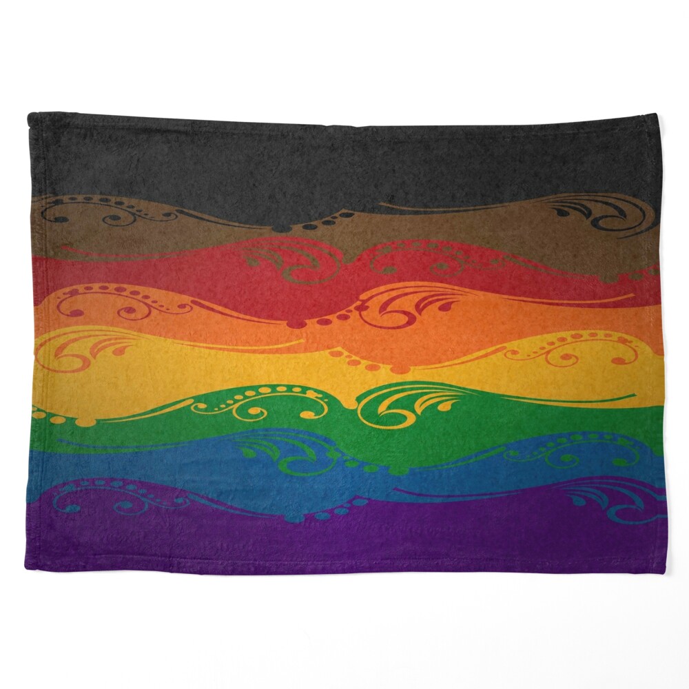 Fancy Swooped and Swirled Inclusive Rainbow Pride Flag Background Poster  for Sale by LiveLoudGraphic