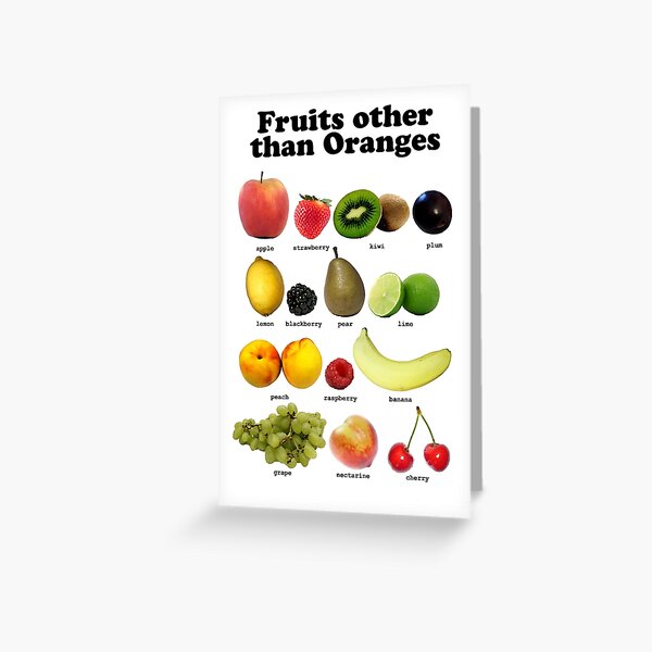 Fruits Other Than Oranges Wall-chart Greeting Card
