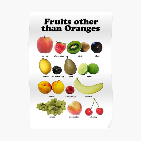 Fruits Other Than Oranges Wall-chart Poster