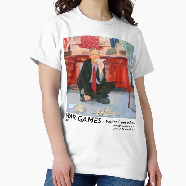 Item preview, War Games President Bush Painting designed and sold by DeadSeaStickers.