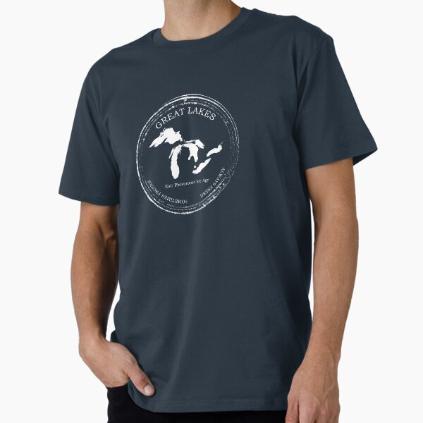Vista previa del artículo con la obra «Logotipo de Great Lakes: siempre fresco, a veces congelado / Ropa oficial de Great Lakes / Great Lakes Ice Age, diseño de rak-haun-dinj», diseñado y vendido por Rock-Hound.