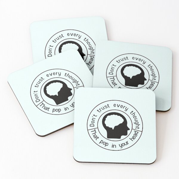 Item preview, Don't trust every thought that pops in your head | Black Design | Mental Health designed and sold by Lets Be Positive (5.0) ⭐⭐⭐⭐⭐.