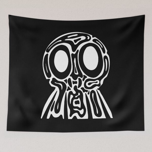 Item preview, Tribal Skull- White Fill - Trippy Skull designed and sold by mikeymadness.