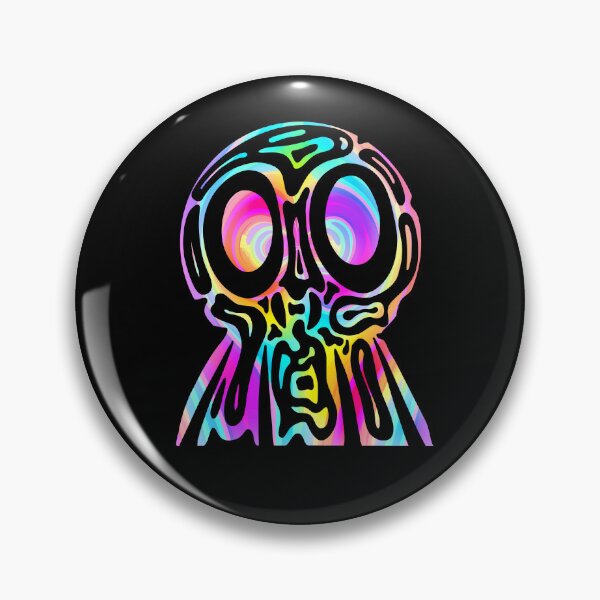 Item preview, Rainbow Tribal Skull - Neon Trippy Skull designed and sold by mikeymadness.