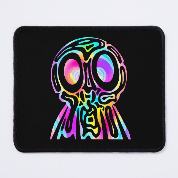 Item preview, Rainbow Tribal Skull - Neon Trippy Skull designed and sold by mikeymadness.