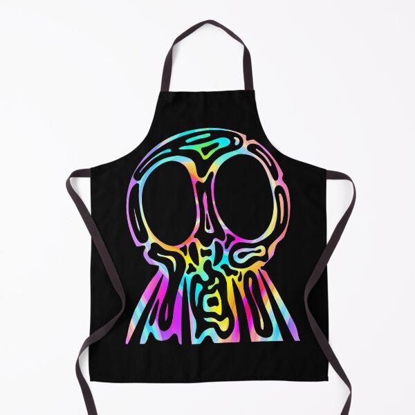 Item preview, Rainbow Tribal Skull - Neon Trippy Skull designed and sold by mikeymadness.