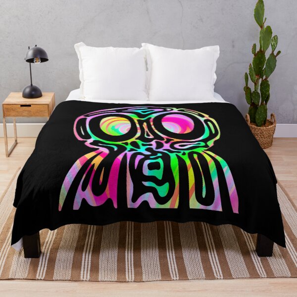Item preview, Rainbow Tribal Skull - Neon Trippy Skull designed and sold by mikeymadness.