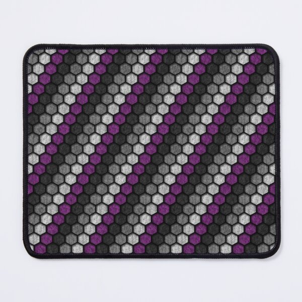 Item preview, Seamless Hexagon Pattern in Asexual Pride Flag Colors designed and sold by LiveLoudGraphic.