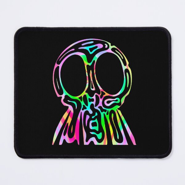 Item preview, Rainbow Tribal Skull - Neon Trippy Skull designed and sold by mikeymadness.