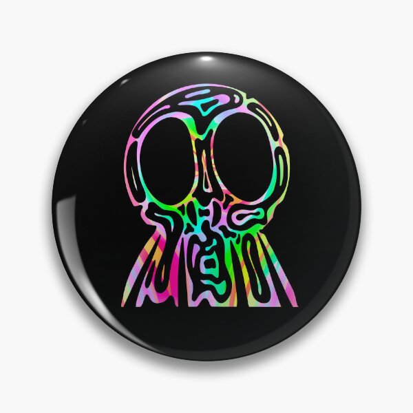 Item preview, Rainbow Tribal Skull - Neon Trippy Skull designed and sold by mikeymadness.