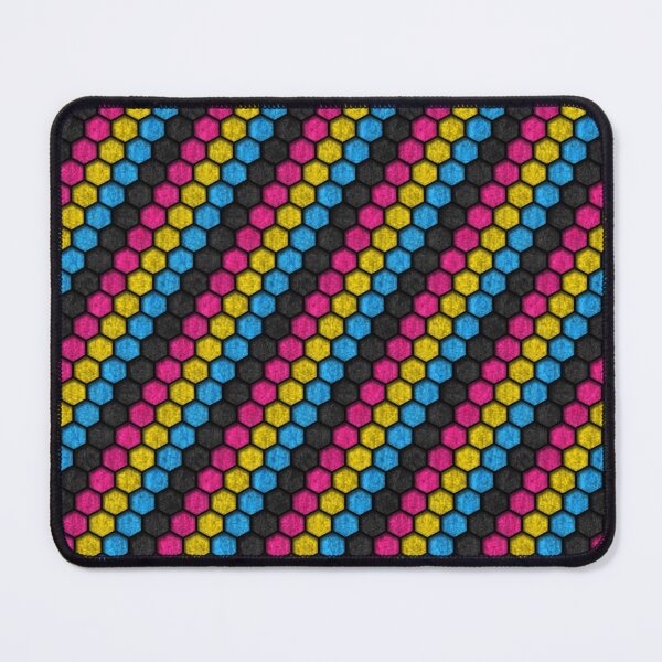 Item preview, Seamless Hexagon Pattern in Pansexual Pride Flag Colors designed and sold by LiveLoudGraphic.
