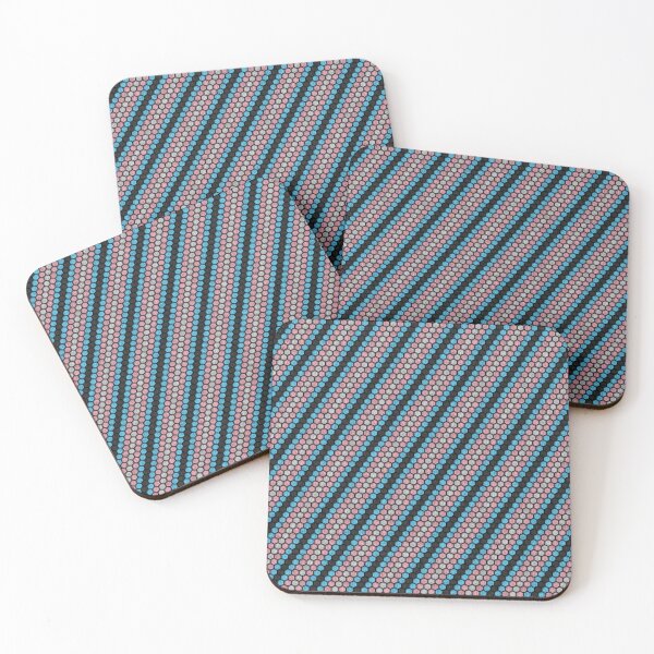 Item preview, Seamless Hexagon Pattern in Transgender Pride Flag Colors designed and sold by LiveLoudGraphic.