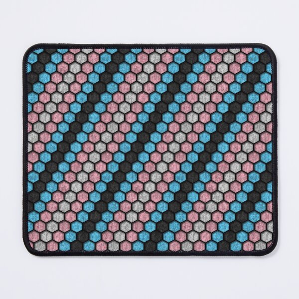 Item preview, Seamless Hexagon Pattern in Transgender Pride Flag Colors designed and sold by LiveLoudGraphic.