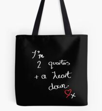 Two Quarters and a Heart Down Tote Bag