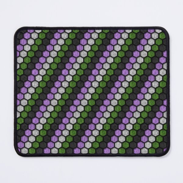 Item preview, Seamless Hexagon Pattern in Genderqueer Pride Flag Colors designed and sold by LiveLoudGraphic.