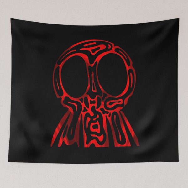 Item preview, Red Tribal Skull - Neon Trippy Skull designed and sold by mikeymadness.