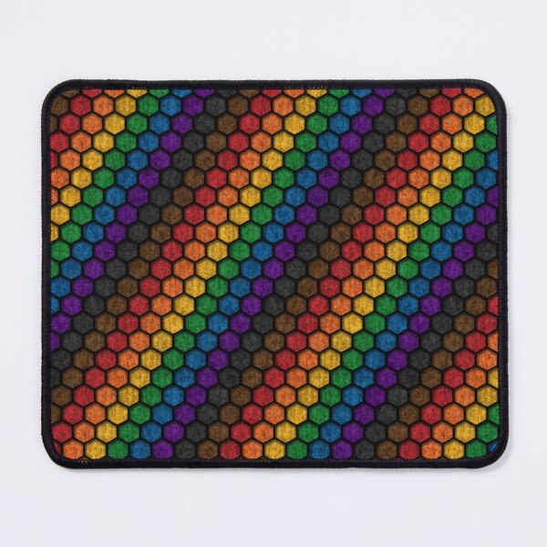 Item preview, Seamless Hexagon Pattern in Inclusive Rainbow Pride Flag Colors designed and sold by LiveLoudGraphic.