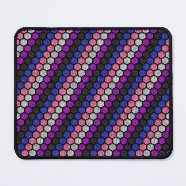 Item preview, Seamless Hexagon Pattern in Gender Fluid Pride Flag Colors designed and sold by LiveLoudGraphic.