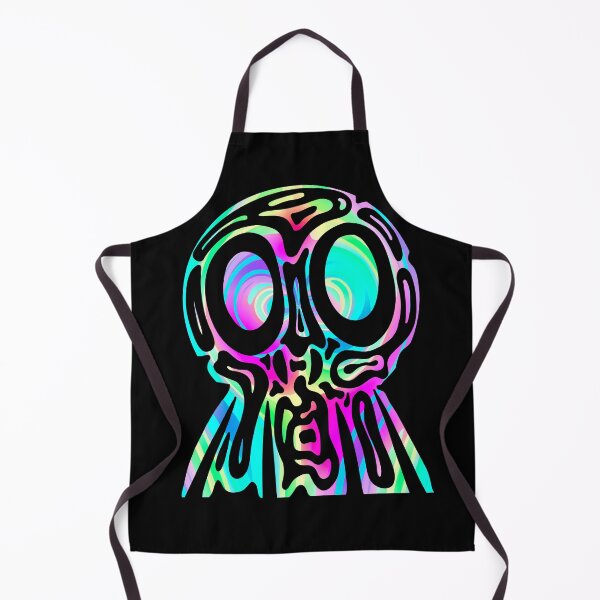 Item preview, Rainbow Tribal Skull - Neon Trippy Skull designed and sold by mikeymadness.