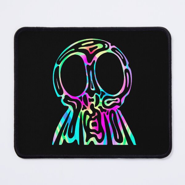 Item preview, Rainbow Tribal Skull - Neon Trippy Skull designed and sold by mikeymadness.