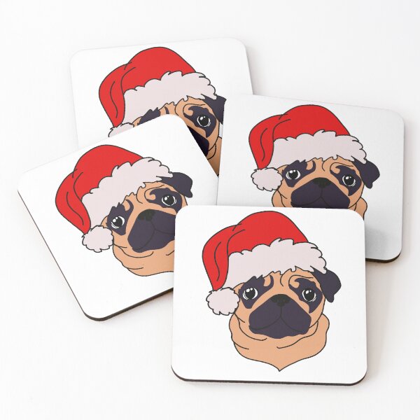 Item preview, Pug in Christmas hat  designed and sold by DolphinsDoodle.