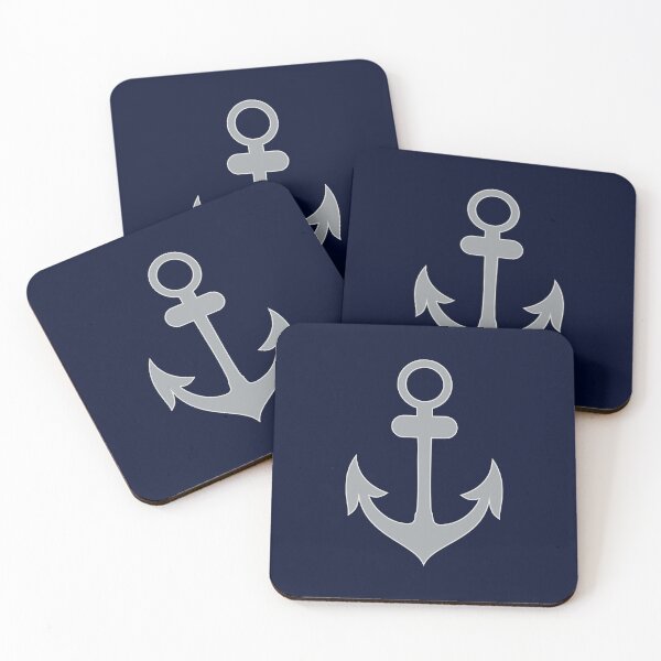 Item preview, Anchors Aweigh Blue and Gray Anchor Pattern designed and sold by FrazellaDesigns.