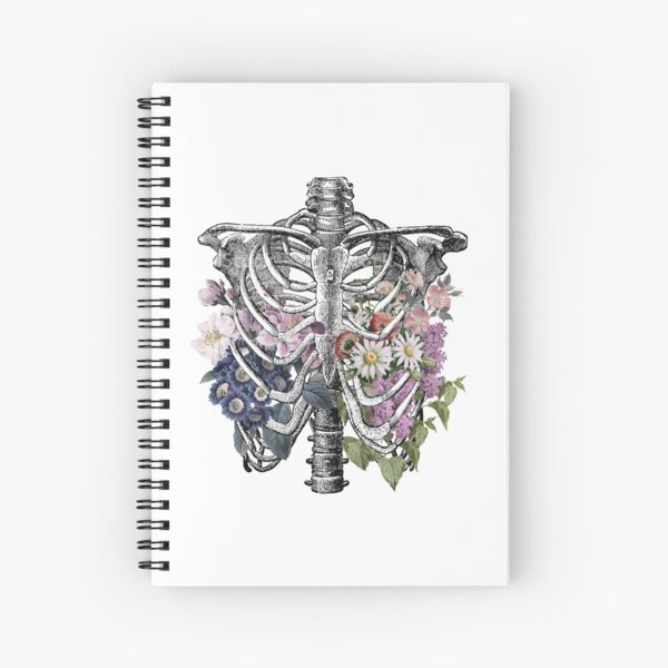Floral Rib Cage Spiral Notebook